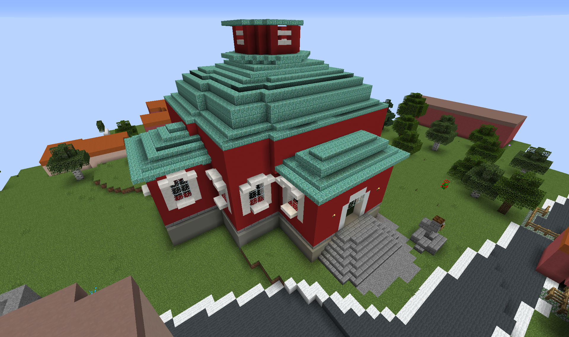 Minecraftbyggande på Marinmuseum