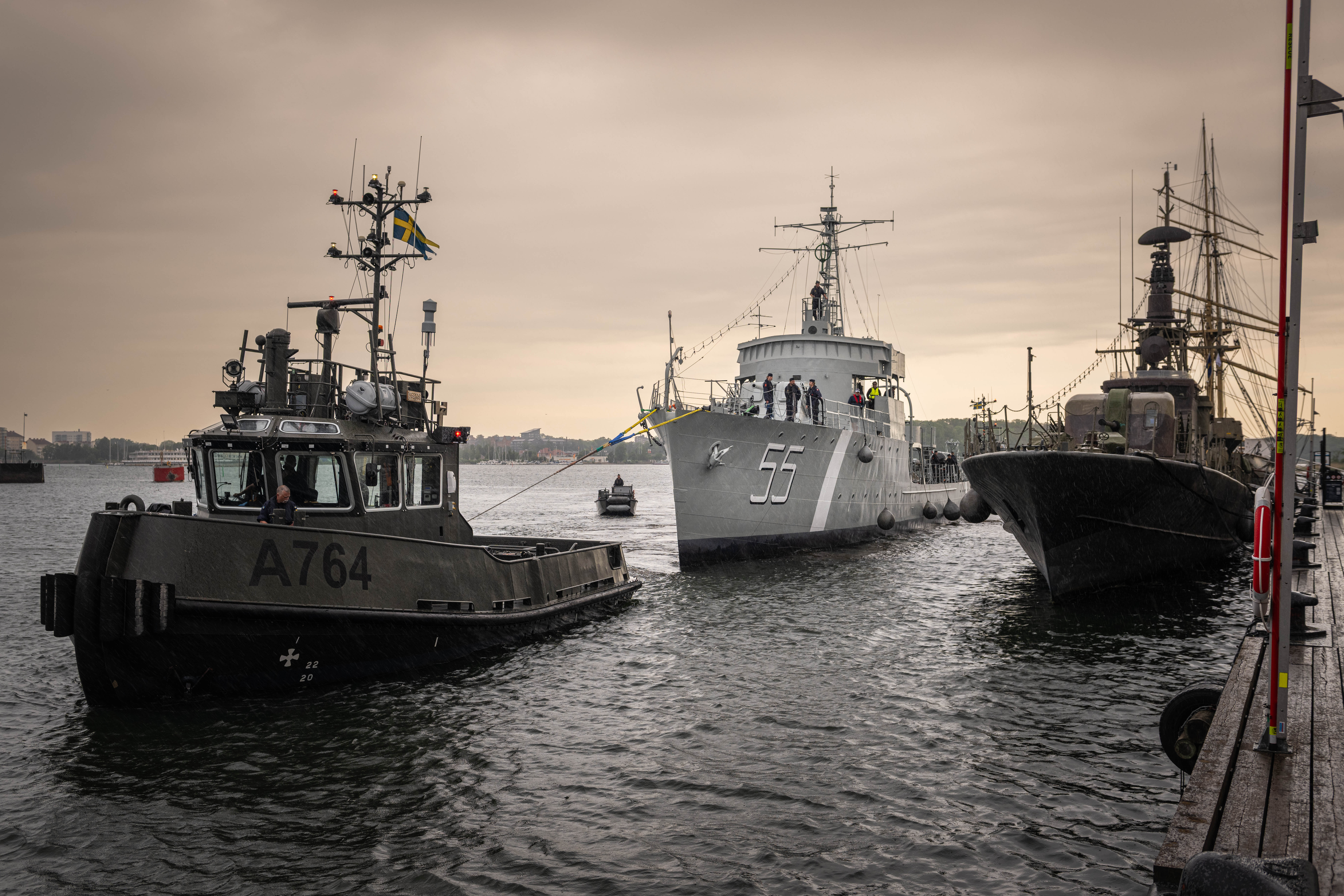 Bremön är tillbaka vid Marinmuseums kaj.