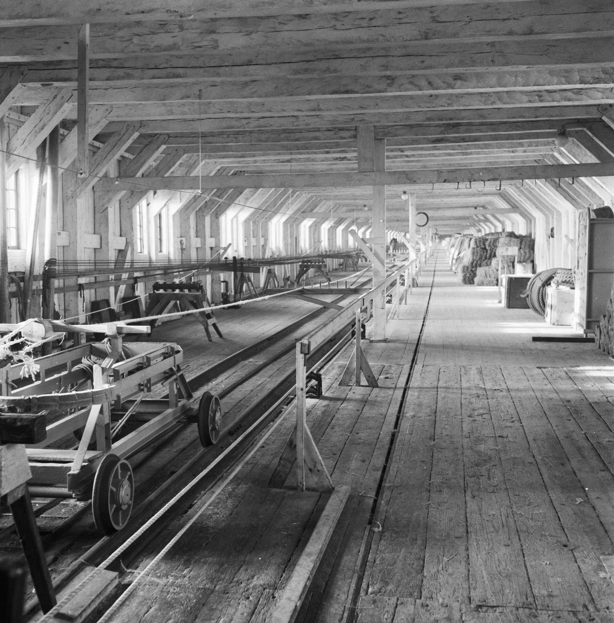 Repbanan på Karlskronavarvet, där tågvirke till den svenska flottan tillverkades.