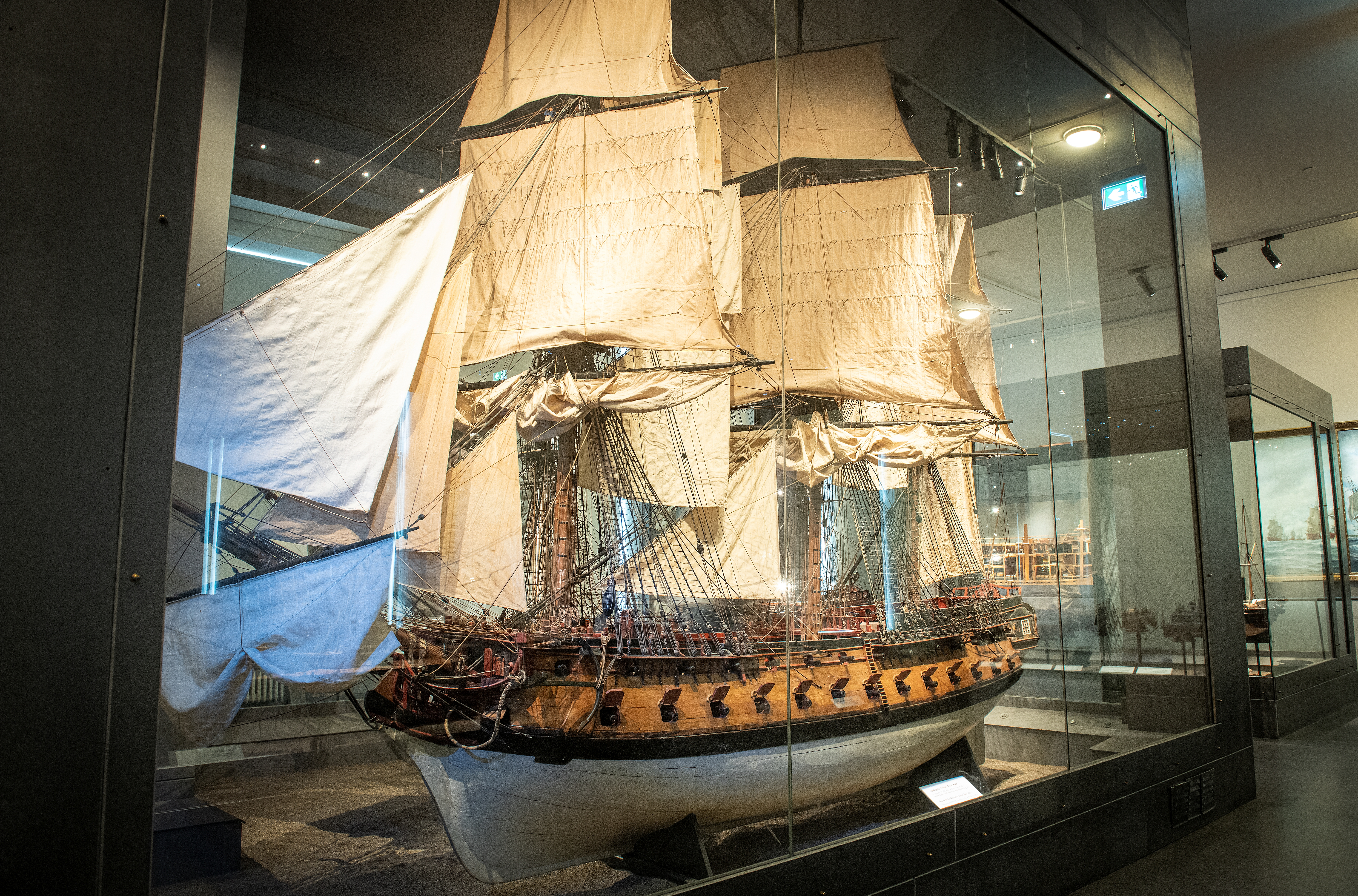 Modell av linjeskepp från 1790-talet